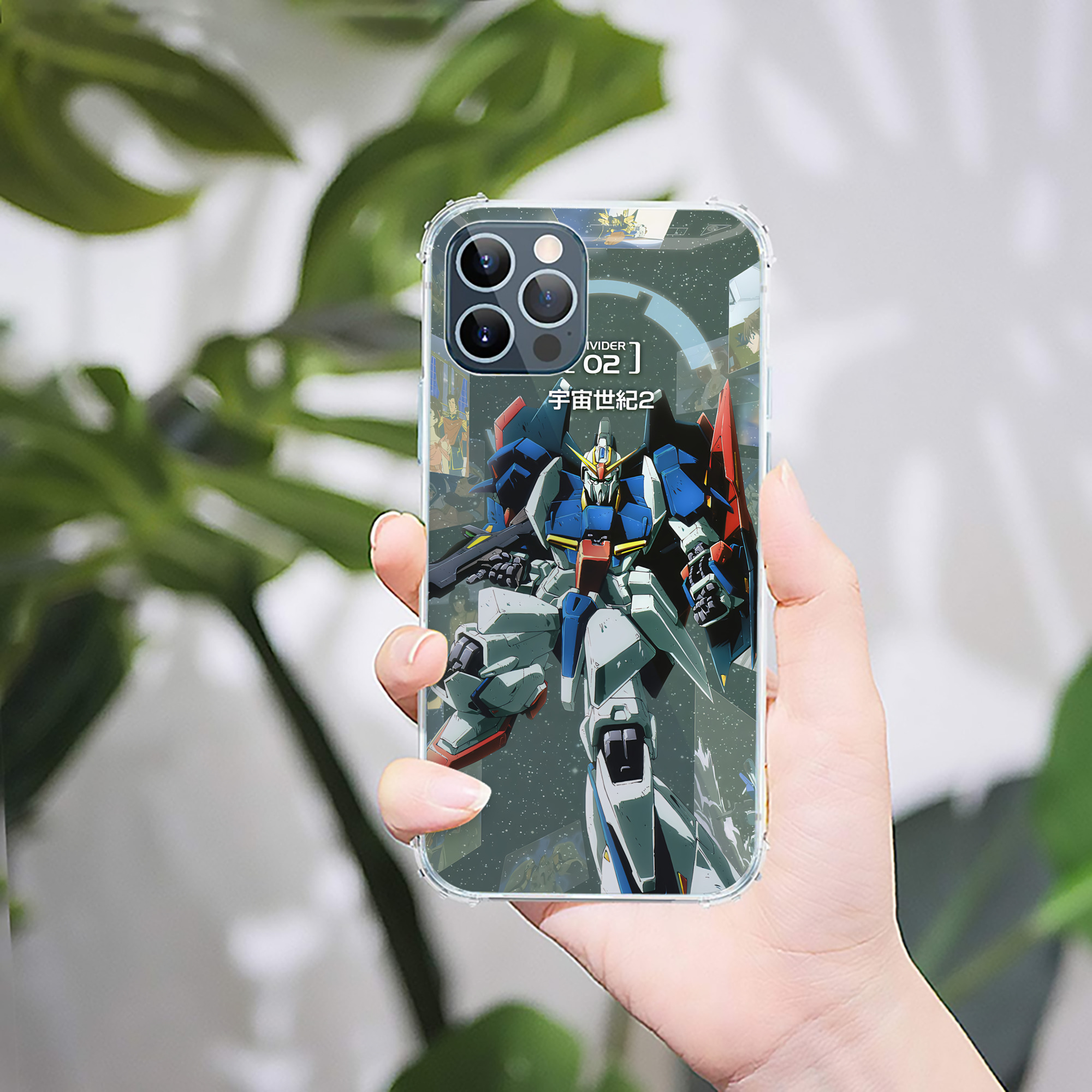 （画像用） 機動戦士ガンダム Mobile Suit Gundam 【iPhone 12シリーズ対応】透明スマホケース（クリアソフトケース）
